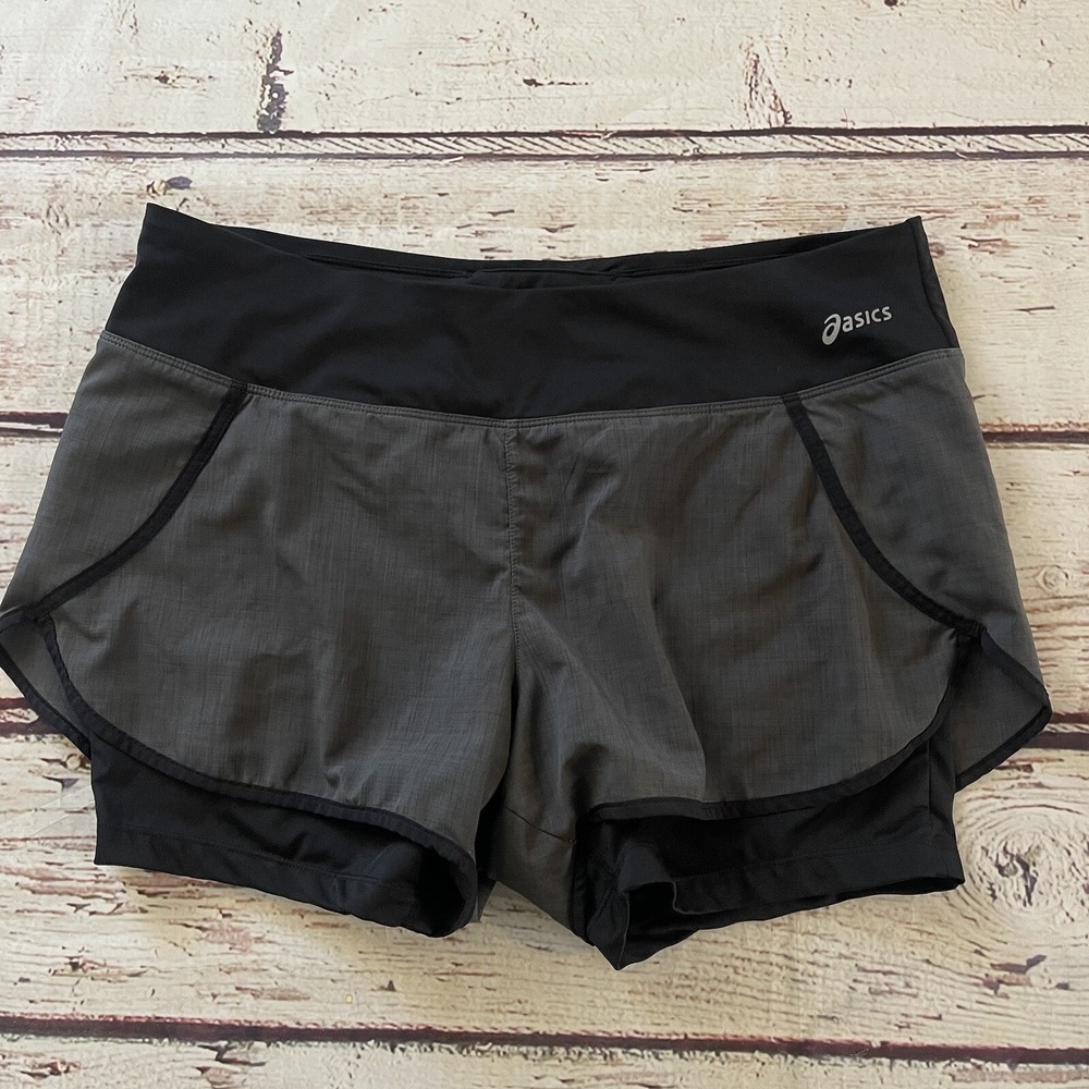 ASICS Women's Pure 2-n-1 Short Size Large Workout Running Activewear